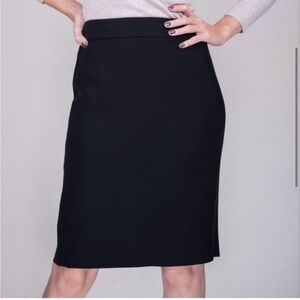 Armani Collezioni Skirt NWT 14 Black knee length silk acetate